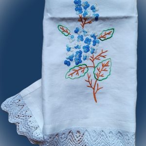 Toalha de mãos linho e renda