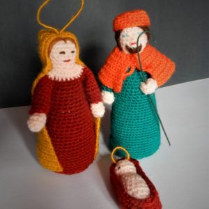 Natividade 3 pçs em crochet