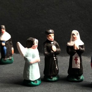 Mini figurado em barro ,conj. 6 pçs