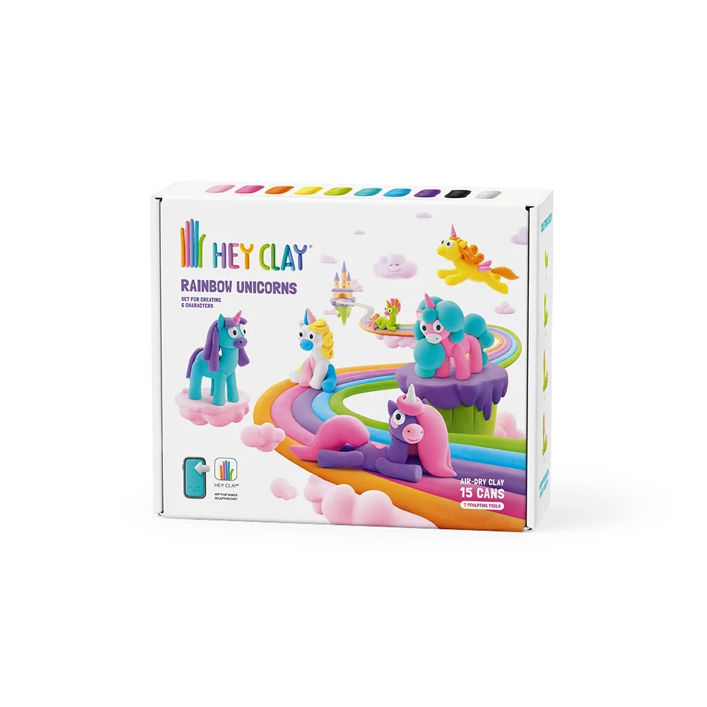 Massas de Modelar - Rainbow Unicorns | HEY CLAY