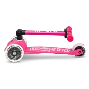 Trotinete Dobrável LED Rosa
